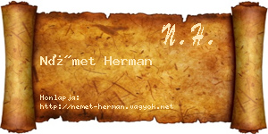Német Herman névjegykártya